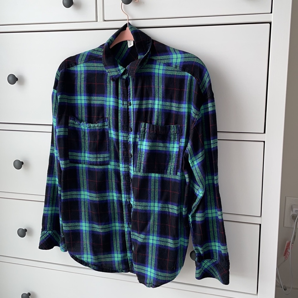 Women's BP Plaid Long Sleeve Blouse
